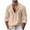 Aa-Khaki, variant on Men Long Sleeve Shirts Casual Solid Pockets Turndown Collar Button-Up Shirts Blouse