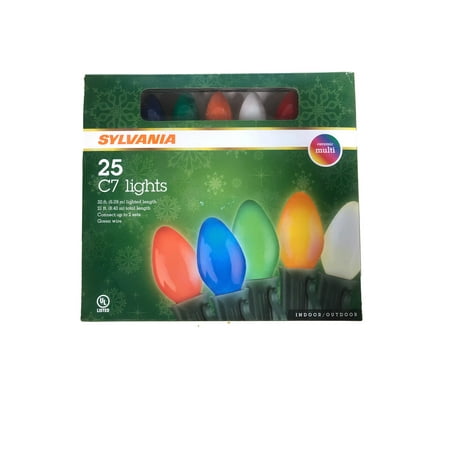 

Sylvania 25 Count Ceramic Multicolored C7 String Lights Set