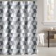 thumbnail image 1 of Cortina de ducha triangular impermeable NQ poliéster gruesa con gancho de metal 280 W * 200 H, 1 of 4
