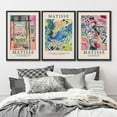 thumbnail image 2 of IDEA4WALL Framed Canvas Print Wall Art Set of 3 Henri Matisse Exhibition Posters Fine Art Nature Wilderness Geometric Floral Botanical Modern Art Calm/Relax/Cozy for Rooms - Black 16"x24"x3, 2 of 5