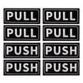 thumbnail image 1 of Unique Bargains Push Pull Door Sign 2'x5' PVC Adhesive Horizontal Pull Push Sticker White 4 Set, 1 of 6