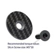 thumbnail image 3 of Tapa de fibra de carbono para la cazoleta con tornillos de titanio negro, cubierta de agarre de 28,6 mm, accesorios para bicicleta, piezas para bicicleta de montaña., 3 of 4