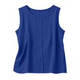 thumbnail image 7 of beishanbush Summer Sales Saving $10 Spring Casual Sleeveless Shirts Blouses Clothing Women's Cotton Linen Tank Top,Crewneck Sleeveless Pleats Lightweight Casual Comfy Summer Under $10, 7 of 7