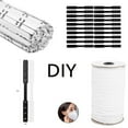 thumbnail image 1 of DIY 90mm Aluminum Strip Nose Bridge/6mm Width Briaded Elastic Band Elastic Spool /Adjustable Anti-Slip Ear Grips Extension Hook Buckle for DIY Making Accessories Crafts, 1 of 7