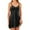 Black, variant on Satin Nightdress Set Women Sleepwear Short Negligee with Dressing Gown