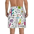 thumbnail image 3 of Kll Fun Animal With Unicorn Men'S Casual Summer Beach Shorts Hawaiian Shorts With Pockets-Medium, 3 of 9