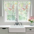 thumbnail image 4 of Sage Green Easter Balloon Curtains for Bedroom/Front Door/Bathroom, Spring Easter Bunny Eggs Floral Plaid Tie Up Curtains 63 Inch Length Light Filtering Kitchen Curtains Shades for Windows 46"x63", 4 of 8