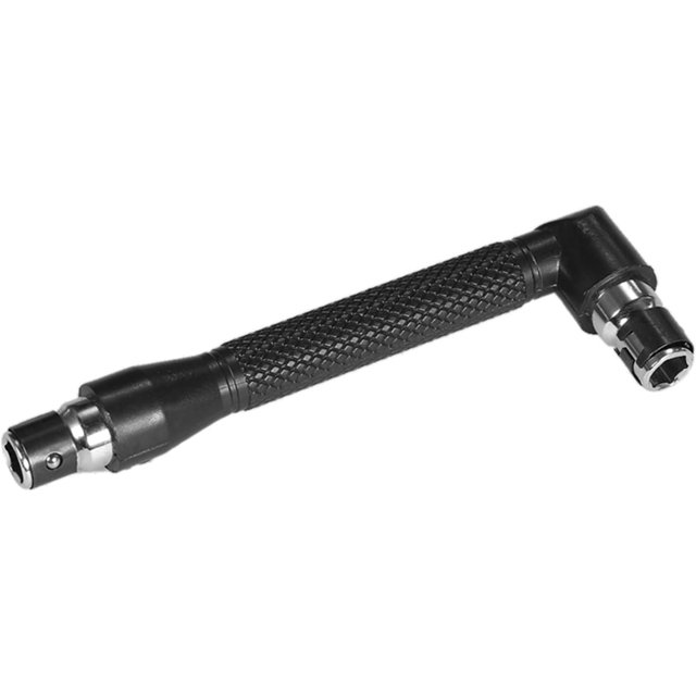 1PCS Clé à Molette en Forme de L Tête de Tournevis extension joint Outil Manuel Ensemble Outil de Réparation (Couleur : Noir)