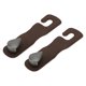 thumbnail image 1 of Gancho Universal para Reposacabezas de Asiento de Coche, 2 Pcs, Cuero Sintético Metal, Marrón Oscuro, 6.61"x1.81", 1 of 7