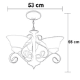 thumbnail image 5 of Candil De Techo, Luz Ideal, C-11 Herrería, Chocolate 3 Brazos, 5 of 5