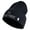 Navy, variant on US Space Force Grey Letter Logo Embroidered 12 Inch Solid Knit Cuff Long Beanie Made in USA - Black OSFM