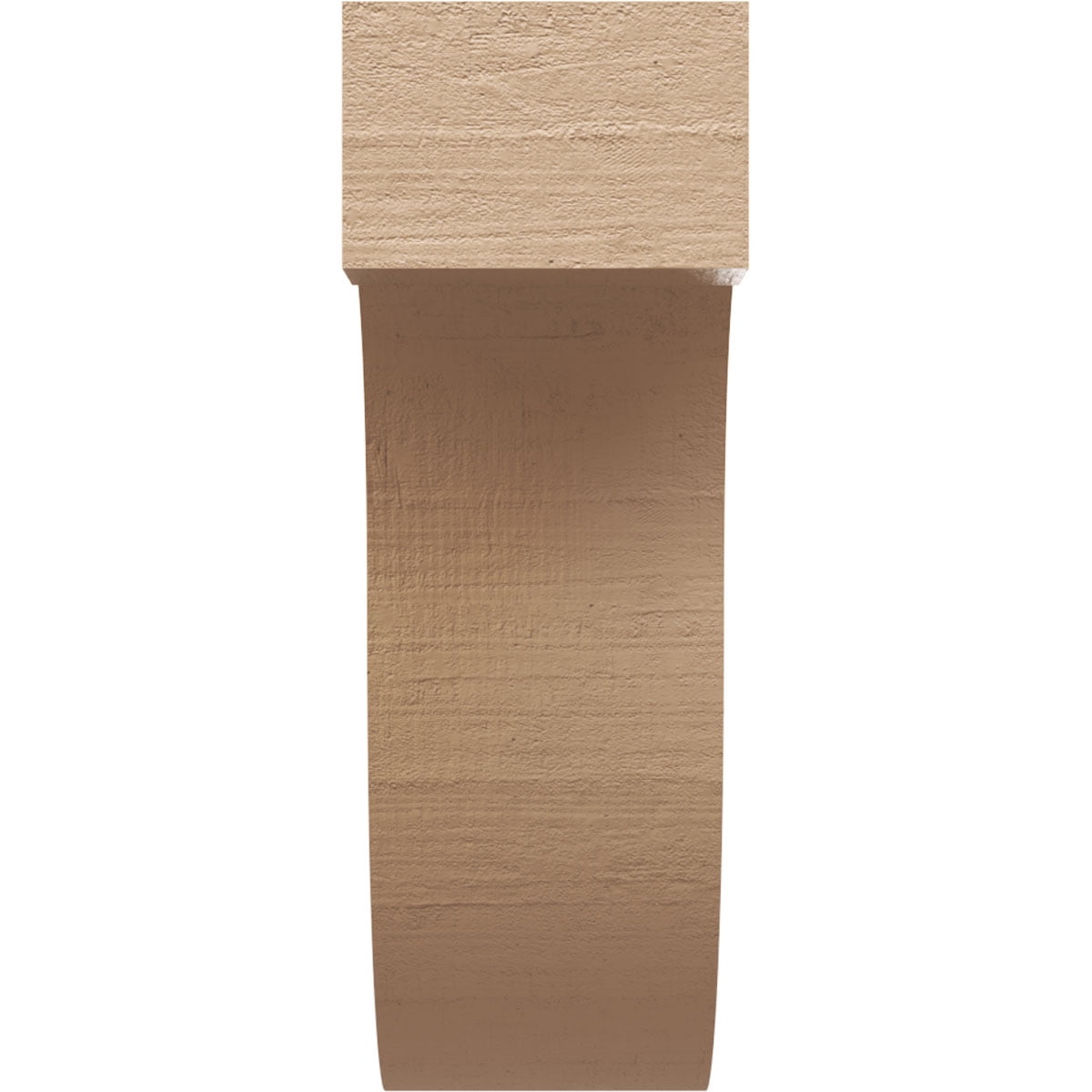 4"W x 8"D x 12"H Classic Del Monte Rough Cedar Woodgrain TimberThane Corbel, Primed Tan