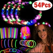 54 pcs Glow Party Pack Favors Glow in The Dark Party Supplies