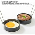 thumbnail image 3 of 4Pcs Eggs Rings Stainless Steel Egg Cooking Rings Set with Silicone Handle, Non Stick Mold Shaper Heat Insulation for Home Kitchen Cooking Breakfast, 3 of 5