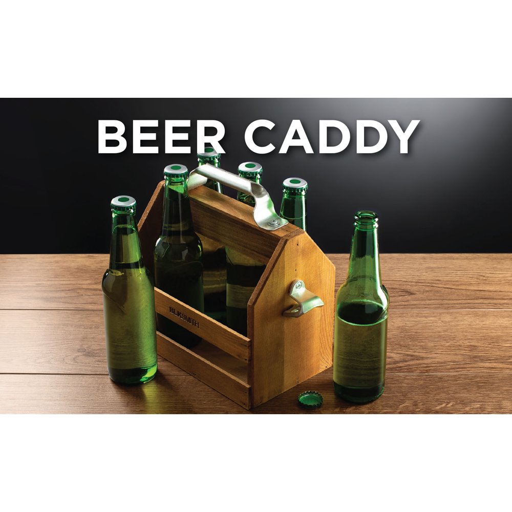BLKSMITH 6 Pack Beer Bottle Caddy Holder With Built In Bottle Opener
