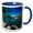 Blue/White, variant on 3drose, Boulders and Cove at Sand Harbor State Park, Lake Tahoe, Nevada Usa, 11oz Two-tone Yellow Mug