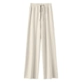 thumbnail image 4 of Women's Wide Leg Straight Leg Drapey Floor Sweeping Wool Pants, 4 of 6