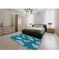 thumbnail image 4 of Ahgly Company Indoor Square Patterned Blue Eyes Blue Area Rugs, 6' Square, 4 of 6
