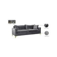 thumbnail image 2 of Meridian Furniture Naomi Contemporary Velvet Sofa in Gray, 2 of 8