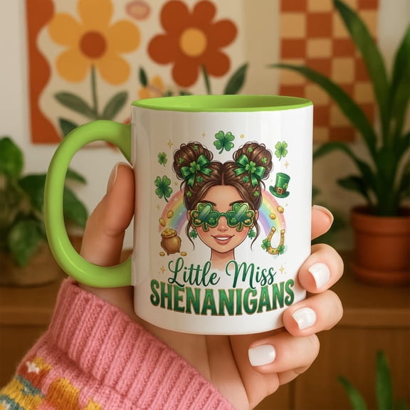 St. Patty's Day Mug Mug , Cute S1HAmR1OCk S1Moochies St Patrick's Day Cup, Green Clovers, Fest Mug for St Patty's Day, S1HAmR1OC1KS Design