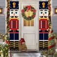 thumbnail image 4 of D-GROEE 1 Pair Nutcracker Christmas Porch Banner Decorations, Christmas Porch Sign Xman Hanging Banner for Wall Front Outside Door Indoor Yard Home Holiday Party Porch Garden Decor, 4 of 8