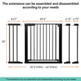 thumbnail image 7 of DOMIPET 29.5''-46'' Extra Wide Pet Gate, 30'' High Pressure Mounted Dog Gate for Doorways & Stairs, Black, 7 of 7