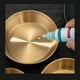 thumbnail image 3 of Yuarrent Juego de platos para servir condimentos de acero inoxidable pulido con espejo dorado, vajilla y alambre especiales para comidas Cocina y Comedor 7cm (oro), 3 of 6