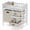 White & Beige, variant on Costway Wooden Baby Changing Table, Diaper Changing Station with 3 Fabric Storage Drawers Gray