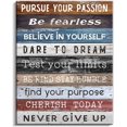 thumbnail image 2 of Inspirational Wall Art Framed Canvas Motivational Wall Art Decor for Home Bathroom Bedroom Office Classroom Gym Positive Quotes Art Gift (12 x 15 inch, Brown - Passion), 2 of 5