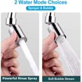 thumbnail image 2 of Kitchen Sink Faucet Aerator Dual Brass Swivel Ball 80 Big Angle Adjustable 2 Spray Function Soft Bubble Stream/Strong Sprayer Faucet Tap Aerator Replacement Chrome - 1.8GPM/FM22, 2 of 5