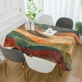 thumbnail image 2 of Yayeee Tablecloths 54" x 72" Rectangle Wrinkle Resistant Party Table Cover, Abstract Wavy Landscape, 2 of 8