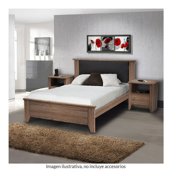 Recámara matrimonial Mariana, Atlas del Descanso color Nogal