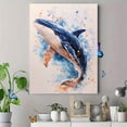 thumbnail image 4 of Qisvanset 12x16 Inch Ocean Whale Canvas Wall Art, Watercolor Marine Art Sea Theme Kids Nursery Decor, 4 of 8