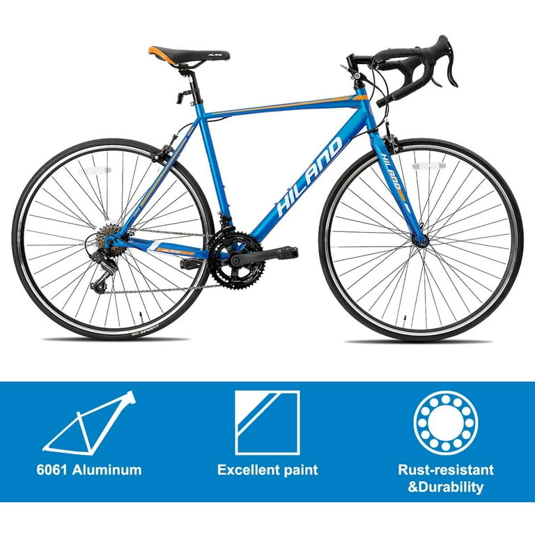 Hiland Adult Hybrid Road Bike, Aluminum Frame, 700C Wheels Hiland Adult Hybrid Road Bike, Aluminum Frame, 700C Wheels