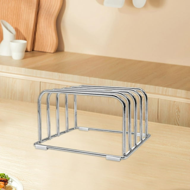 Estante para Tablas de Cortar, Bandejas para Hornear Galletas, Soporte de Acero Inoxidable para Tapas de Ollas Y Sartenes Que Ahorra Espacio para La C