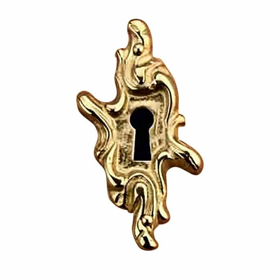 Renovator's Supply Keyhole Cover 2.5"x1.38" Brass Antique Door & Desk Keyhole Covers Plate