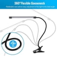thumbnail image 2 of Cagogo under $5 2Pcs LED Desk Lamp, LED Desk Lamp Eye Protection Clip-On Small Desk Lamp, Teen Dormitory Bedroom Desktop Reading Light, Adjustable Brightness USB Powered, 2 of 9
