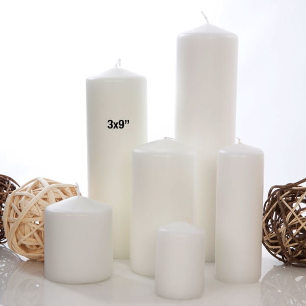 unscented pillar candles