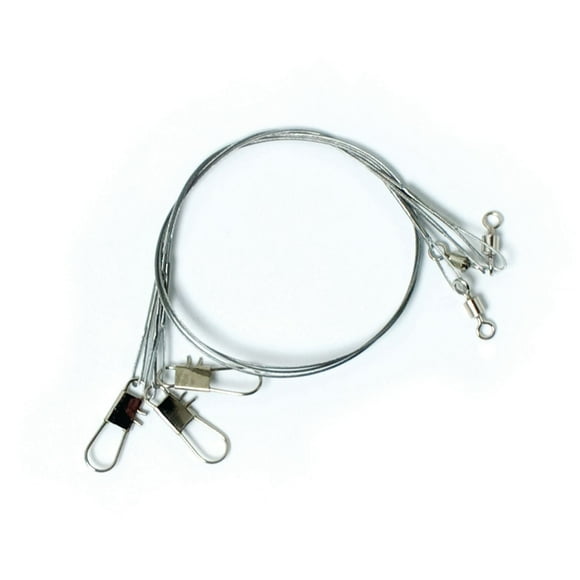 Eagle Claw Q08013-000 4" Steel Leader, 20Lb Test, 3Pk, 4" Steel Leader