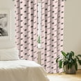 thumbnail image 3 of Ambesonne Eyelash Window Curtains, Doodle Design, Each 28" W x 63" L, Rose Black White, 3 of 5