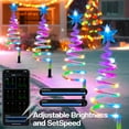 thumbnail image 4 of Set of 8 Smart Spiral Christmas Tree Pathway Lights with Programmable Fairy RGB LED Lights App-Controlled, 4 of 11
