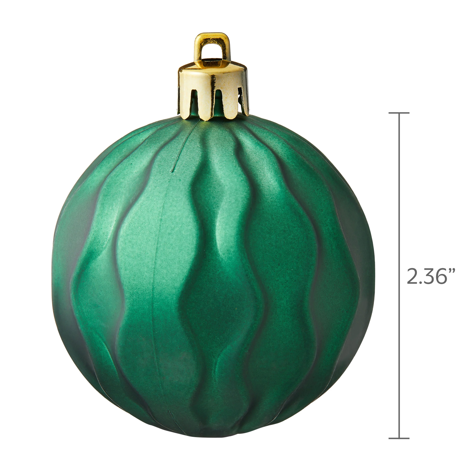 24-Count Red and Green Shatterproof Multi-Textured Christmas Ornaments, 2.36 in, by Holiday Time
