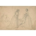 thumbnail image 3 of Louisa Starr Canziani 18x13 Black Modern Framed Museum Art Print Titled - Three Women in Conversation Beside a Croquet Field (ca. 1865), 3 of 5