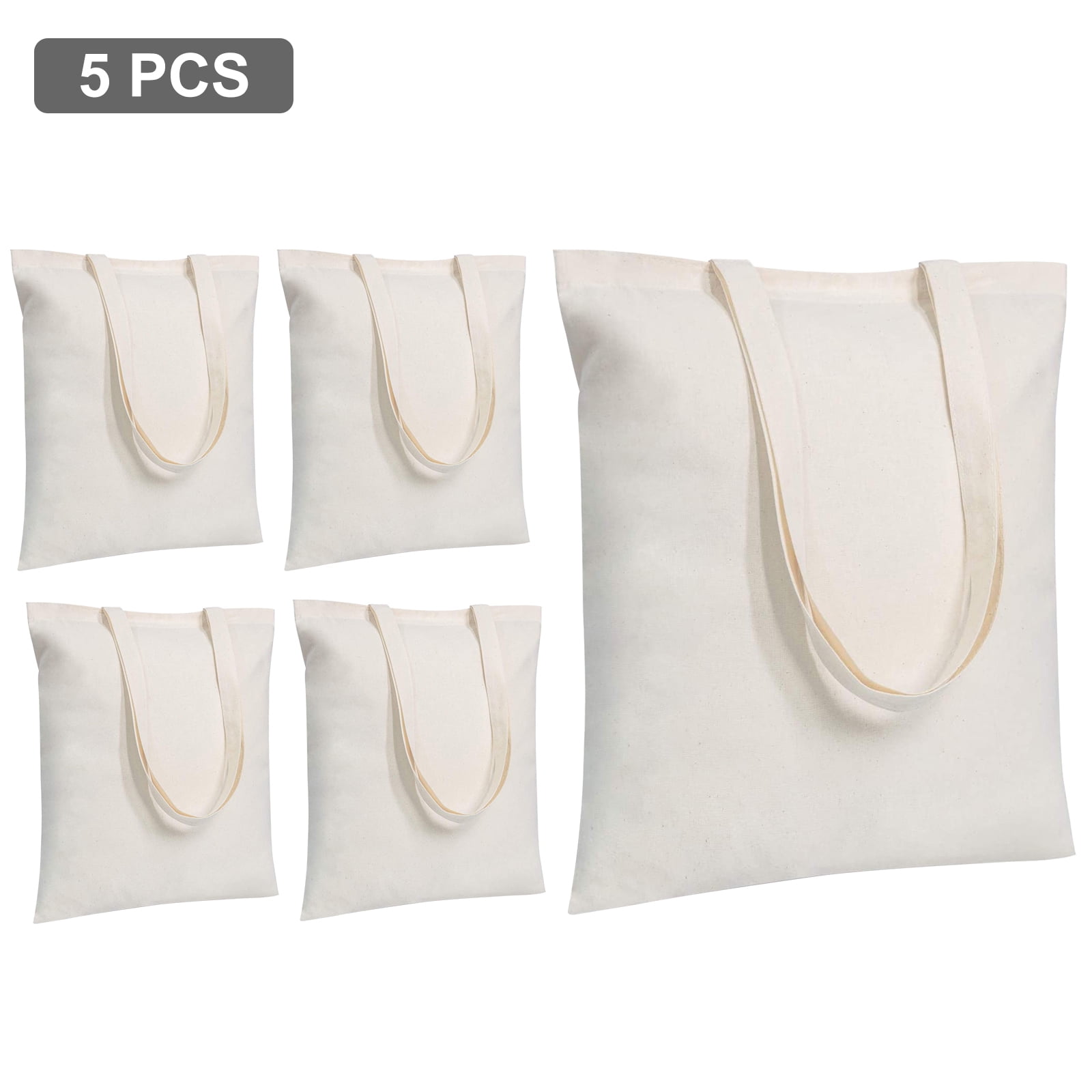 36 Pack 13 X 15 Inch Cotton Canvas Tote Bag Bulk With Handles Blank Shopping Bag For Crafts Lightweight Reusable Grocery Cloth Bag For DIY Advertising