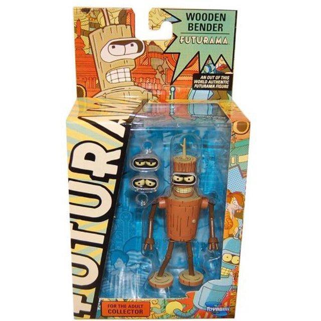 Futurama Toynami Series 9 Figura de acción de madera Bender Futurama 816355002077