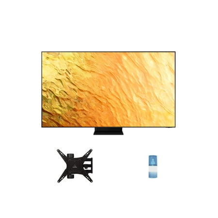 Samsung QN65QN800BFXZA 65" 8K QLED Quantum Mini LED HDR Smart TV with Walts TV Medium Full Motion Mount for 32"-65" Compatible TV's and Walts HDTV Screen Cleaner Kit (2022)