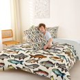 thumbnail image 4 of Feelyou Vintage Game Fish Ocean Full Size Comforter Sets for Boys Girls, Retro Stream Lake Marine Wildlife Bedding Sets, Brown, Grey Reversible, 3 Pieces, 4 of 6