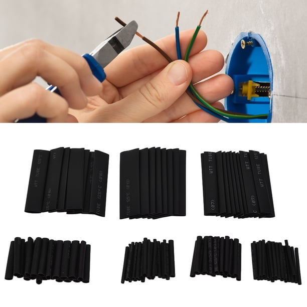 Kit De Tubos Termocontraíbles, Tubos Termorretráctiles, 7 Tamaños, Relación Ecológica, Surtido 2:1, 127 Piezas Para Agrupación De Cables Para Reparación De Sistemas