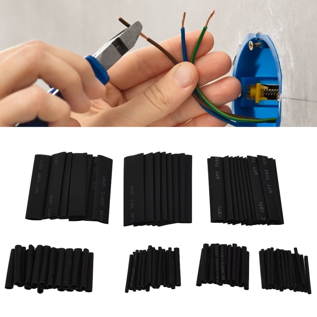 Kit De Tubos Termocontraíbles, Tubos Termorretráctiles, 7 Tamaños, Relación Ecológica, Surtido 2:1, 127 Piezas Para Agrupación De Cables Para Reparación De Sistemas