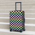 thumbnail image 5 of rainbow gradient colorful checkered Luggage Cover Anti Scratch, Elastic Suitcase Protector Suitcase Covers for Luggage Fits 18-32 Inch Luggage, 5 of 5